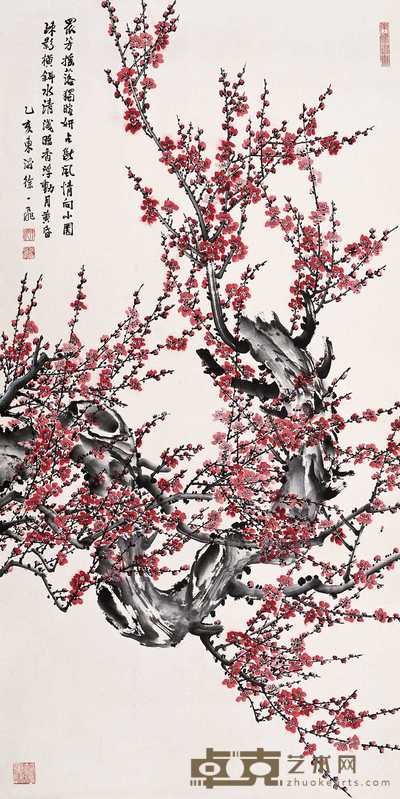 徐一飞 1995年作 暗香浮动月黄昏 立轴 136×68cm